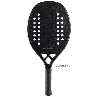 High Quality 100% Carbon Fiber Beach Tennis Racket Overglued with Cover Bag One Overglue Gift Rough Surface No Glass Fiber