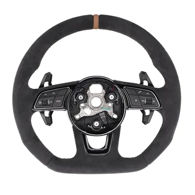 Popular Customization Black Leather Sports Steering Wheel for Audi A3/A4/A5/A6L/A7/A7L/A8/Q5/Q7/B9