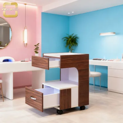 Brown Modern Nail Art Drying Table for Nail Art Salon Custom Made Furniture and Manicure Massage Tools