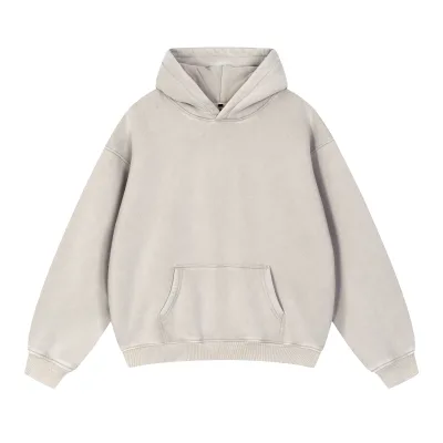 Streetwear Manufacturer Wholesale Men's Heavyweight Cotton Hoodie Fleece Inner Oversized Blank Mens Fleece Hoodie Pullover