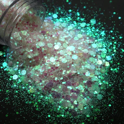 Cosmetic-Grade Glitter Holographic Laser Glitter Aurora Iridescent Powder Sequins for Eyeshadow Lipstick Makeup Raw Materials