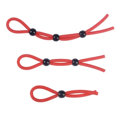 China Fashion Silicone Cock Penis Lock Ring Sex Toys Products Triple Red Cock Rings for Men
