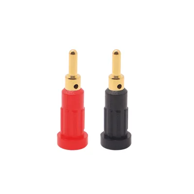JIA LUN 4mm Gold Plated Banana Plug Male Connector Red Black for Multimeter Speaker Testing