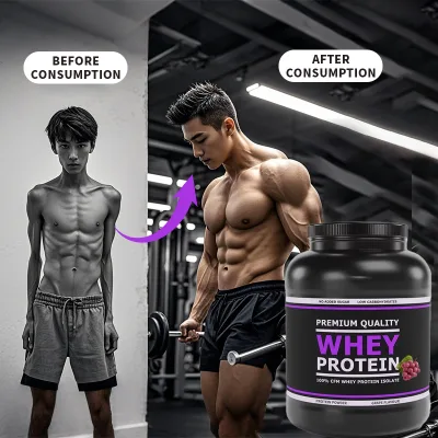Customized Flavors Whey Protein Powder 2kg Premium Body Nutrition New Improved Flavour Supplement Training Men Women Shake Drink