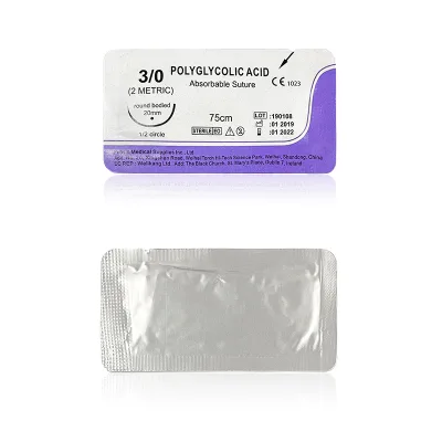 Medical Sterilized Non-absorbable Silk 4-0 Reverse Cutting 20mm 3/8 75cm Surgical Suture