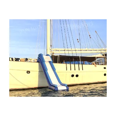 Customized Funny Entertainment Yacht Used Water Park Slide Inflatable Water Games Inflatable Yacht Slide