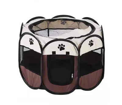 ADZIA Foldable Metal Pet Playpen & Fence Waterproof Easy Assembly Safe for Cats/Dogs/Rabbits Indoor/Outdoor Use