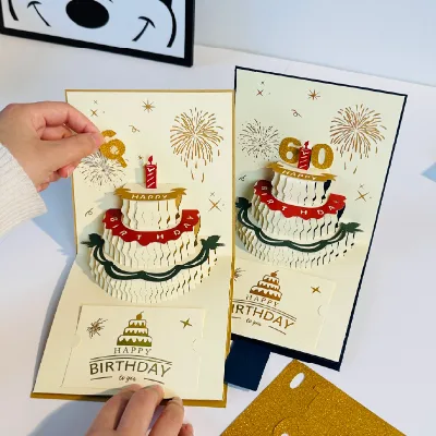 Luxury Birthday 3D Pop up Card Foil Stamped Happy Birthday Greeting Card  Envelope Unique 3D Popup Birthday Card for All Ages