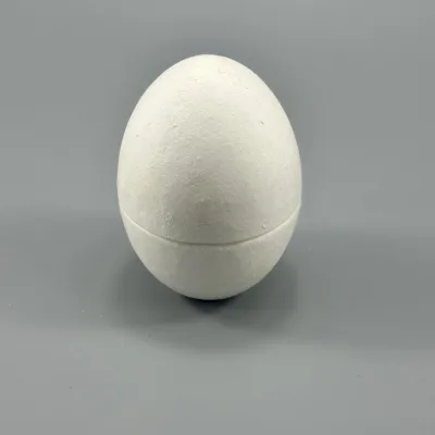 Biodegradable White Paper Pulp Egg Shell Container Custom Two-Part Half Sphere Molded Pulp Egg Shape Gift Packaging Box