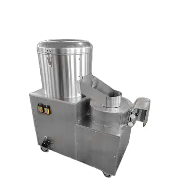 400kg/h Professional Potato Peeler Peeling Machine With 2-10mm Thickness Potato Crisps French Fries Cutting Slicing Funtion