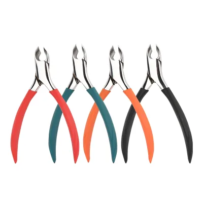 2023 New Arrival Mirror Stainless Steel Thick Toe Nail Cutter Pliers with Soft Touch Rubber Handle for Fingers