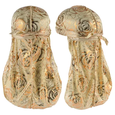 Wholesale Rose Flower Durags Premium Luxury Durag For Adults