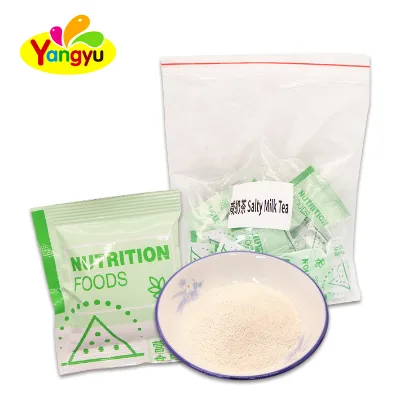 OEM ODM Salty Milk Tea Flavor Instant Drink Powder Individually Wrapped Bag Pack Private Label Wholesale