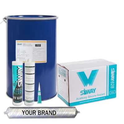 SV628 One Part GP 300ml 600ml 200l General Purpose Clear Waterproof Acetic Silicone Sealant Adhesive for Window Door Glass