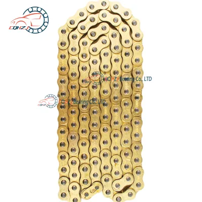 CQHZJ Durable Gold Metal 520 O-Ring Drive Chain Replacement Motorcycle Parts 120 Links for Tekken New