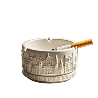 Personalized Cigar Ashtray - Barcelona-Themed Resin or Ceramic Novelty Ash Tray Personalized