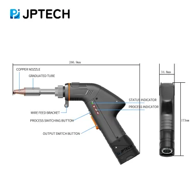 1000w 1500w 2000w Handheld Sup 33 T Welding Gun for Laser Welding Machine