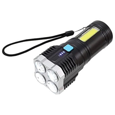 LED Powerful Black Flashlight Portable LED Flashlight