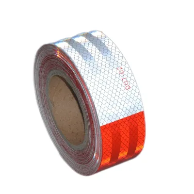 PVC Danger Warning Tape for Cars Red White Reflective Tape AntiSlip Easy to Apply
