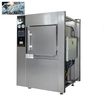 Large Capacity Double Door Autoclave Pulse Vacuum Autoclave With Trolley and Printer