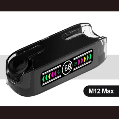 2023 New Trending M12 Max Tws Earphone Audifonos Gaming Earbud M12 Auriculares Headset With LED Power Bank for Smart Phones