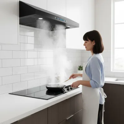 Black Color Slim Hood Under Cabinet Appliance