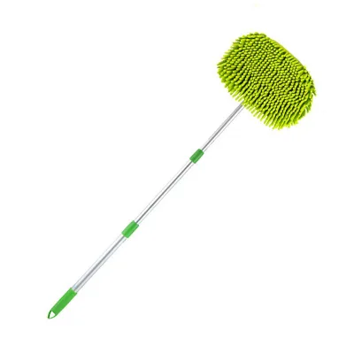 Three-Section Telescopic Auto Supplies Rotating Car Wash Mop Cleaning Brush Head Roof Window Snow Brush for Cleaning Maintenance