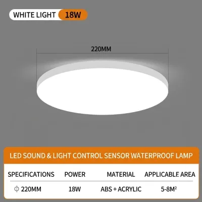 Energy Saving Smart Auto Sensing Control Hardware Microwave Motion Voice Trigger Delay Shut off Sensing Device ABS Shell