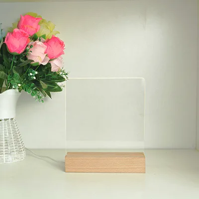 Acrylic Plaques 15cm Led Transparent Acrylic Rectangle Base Stand 5mm Acrylic Sheet for Led Wood Base
