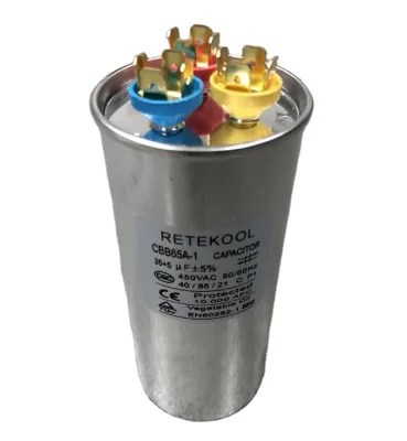 CBB60/CBB61/CBB65 AC Motor Capacitors: 15uF-70uF Replacement Capacitor with Connection for Air Conditioner & Refrigerator Parts