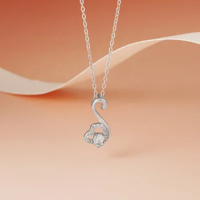 Factory Direct Sale 925 Silver Swan Pendant Custom Hollow Cz Diamond Heart Shape Charm for Diy Jewelry Making