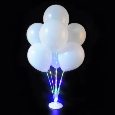 Wholesale Party Decoration Transparent LED Balloon Stand Lighting Column Bracket Wedding Birthday Decoration Balloon Table Set