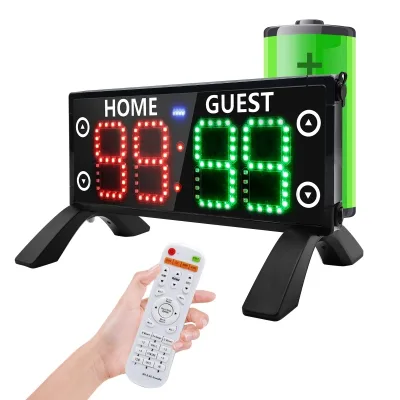 GX Multi-functional Small Electronic Digital Scoreboard for Indoor Court Basketball Cornhole Ball Sports Board Games Keep Score
