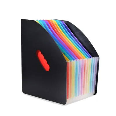 Custom Collapsible Plastic Magazine File Holder Expanding Desk Organizer with Storage Compartments for Office Organization