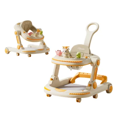 New Plastic Baby Anti-O-Leg Foldable Push Walker 10KG Load Capacity Multi-Functional Three-in-One Design Baby Toys for 6