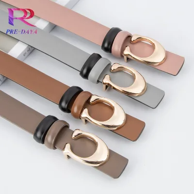 Letter C Button Women Belt Women Jeans Belt