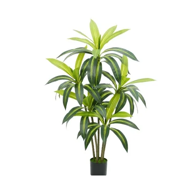 Realistic Artificial Dracaena Plant with Multi Trunks for Indoor Decor