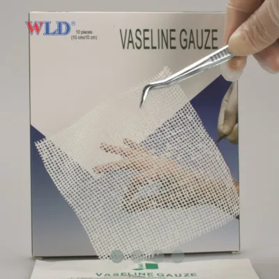 Wholesale CE Certified Sterile Paraffin Gauze 10x10 cm Medical Wound Dressing Pad