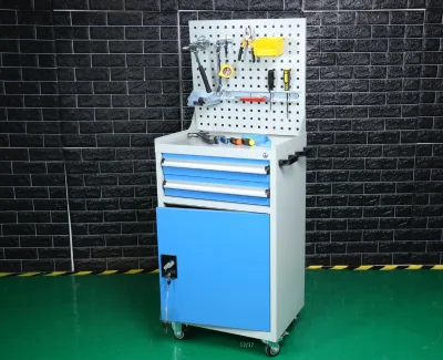 Factory Supplier Multifunctional Mobile and Lockable Parts Storage Cart Hardware Maintenance Customizable Customizable