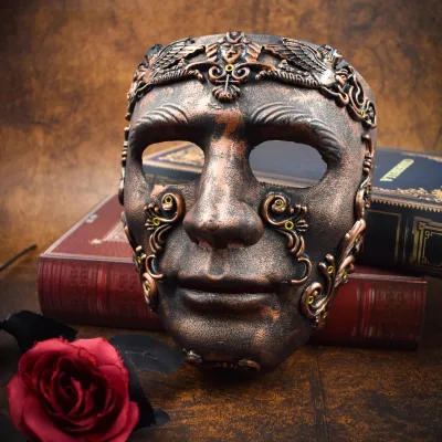 Classic Vintage Full-face Halloween Mask Masquerade Party Masks Roman Gladiator Costume Accessory Face Mask