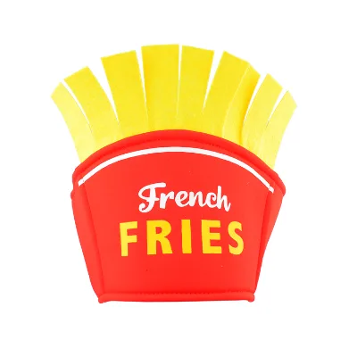 Haiwin Party Funny Fry Fried Carnival Fair Costume Novelty Velvet French Fries Hat