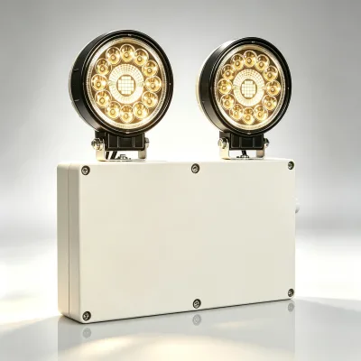 IP65 High Brightness Plastic+ABS Mode Emergency Double Headlight Emergency Light LED Twinspot Light for Commercial Hotel Fire