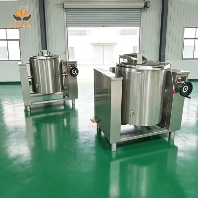 Heavy Duty Commercial Tilting Boiling Pot Steam Indirect Heating Anti-Burn With Temp Controller CE Certification | Jacketed Pot
