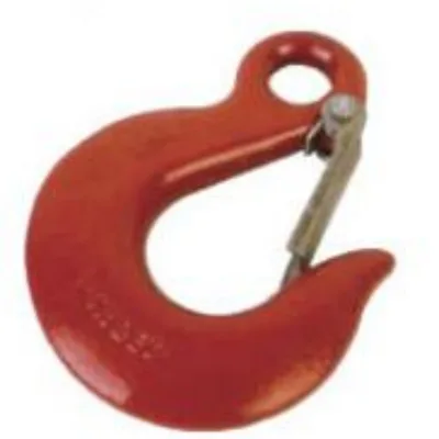 Forged Galvanized Heavy Industry Eye Lifting Hook Car Towing Hook with Safety Latch Winch Strap