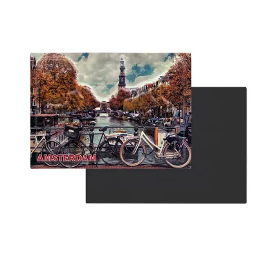 Amsterdam 3D Custom City Souvenir PVC Fridge Magnet Modern Shape Design GERADA Medium Sheet Size for Daily Use