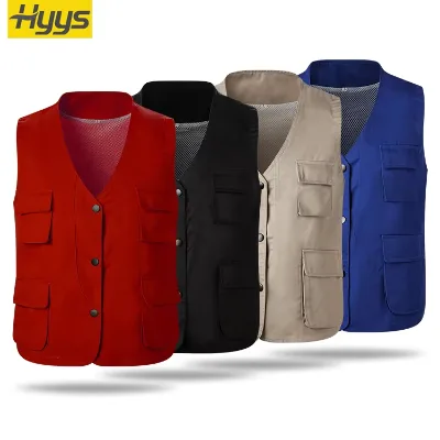 Custom Factory Direct Pure Cotton Work Vest Cool Clothes Men Boys Construction Uniform