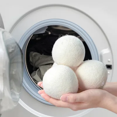 Custom Reusable Natural Fabric Softener Made of 100% Pure New Zealand Wool Laundry Appliances Wool Dryer Balls