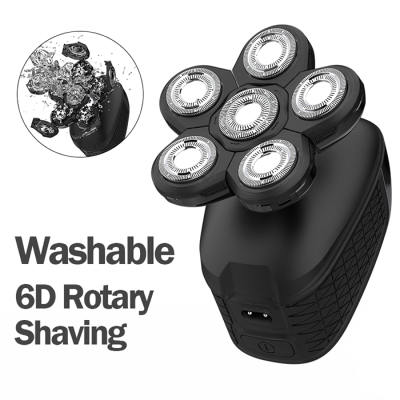 Hot Selling Professional Rechargeable 6D Rotary Mens Bald Head Shavers Hair Bald Shaver