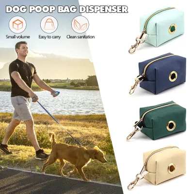 PU Leather Pouch Pick up Bag Holder Waste Bags Organizer Travel Outdoor Dog Waste Bag