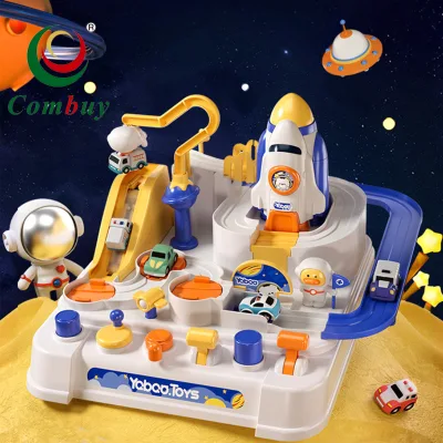 Desktop Toys Electric Lighting Sound Astromauts Track Car Game Machine